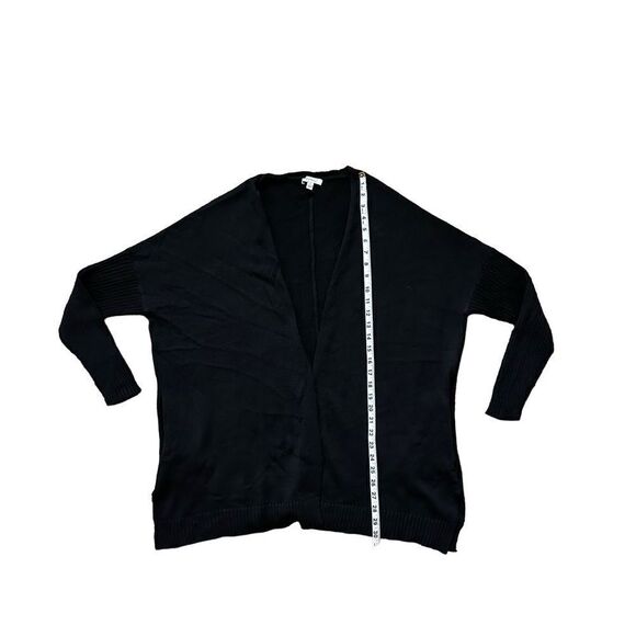 Skinnygirl Sundazed Open Front Oversized Cardigan w/ Pockets Black Sz Medium - Picture 10 of 13